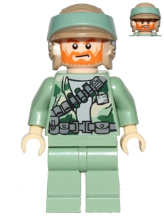 LEGO Minifigure -- Rebel Commando with Beard and Angry Dual Sided Head-Star Wars / Star Wars Episode 4/5/6 -- SW0511 -- Creative Brick Builders